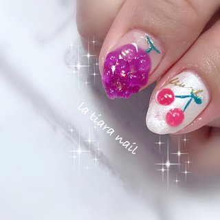 立体フルーツネイルのネイルデザイン｜ネイルブック