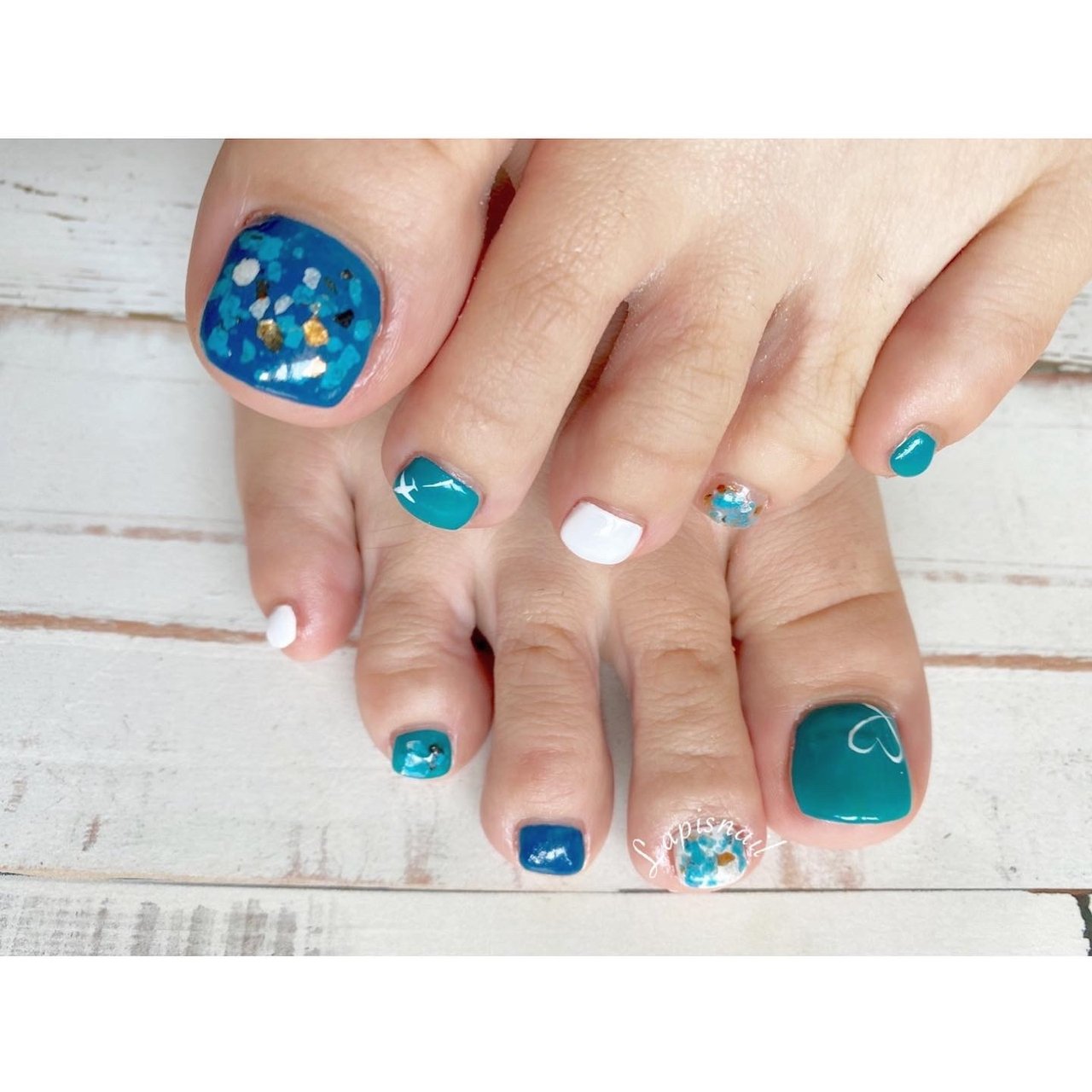 夏/オールシーズン/デート/女子会/フット - Lapis nailのネイル