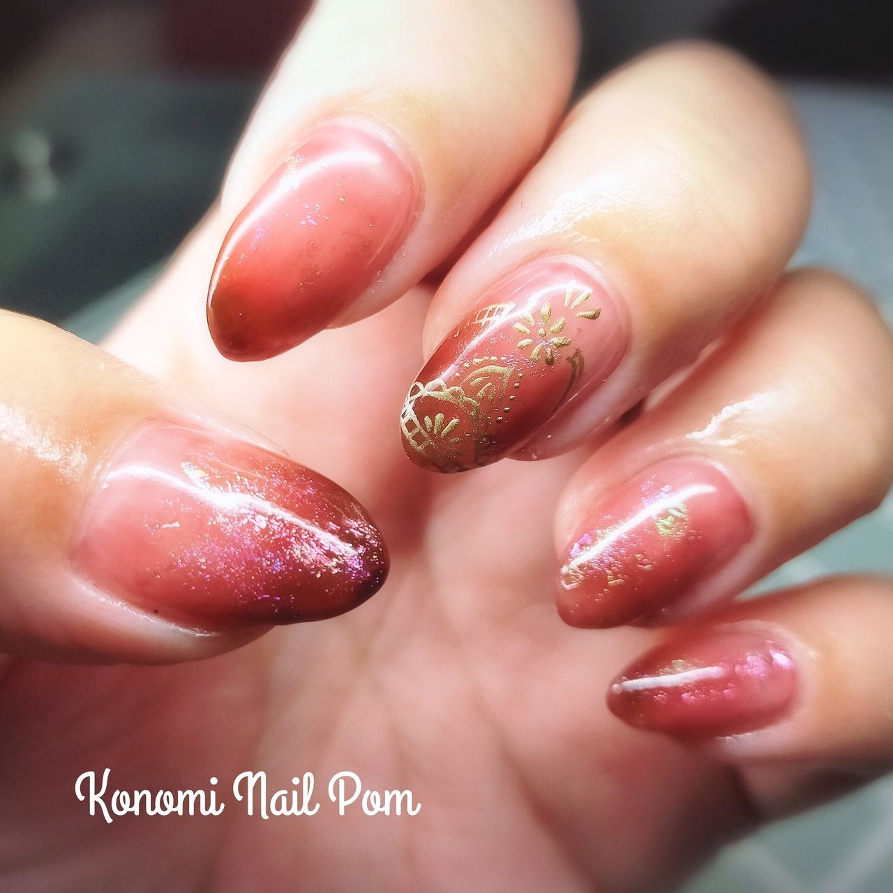 夏 秋 リゾート オフィス ハンド Konomi Nail Pomのネイルデザイン No 5557646 ネイルブック