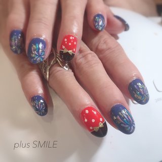 #花火ネイル #ディズニーネイル 
#70代のお客様 #plussmile #ネイルブック
