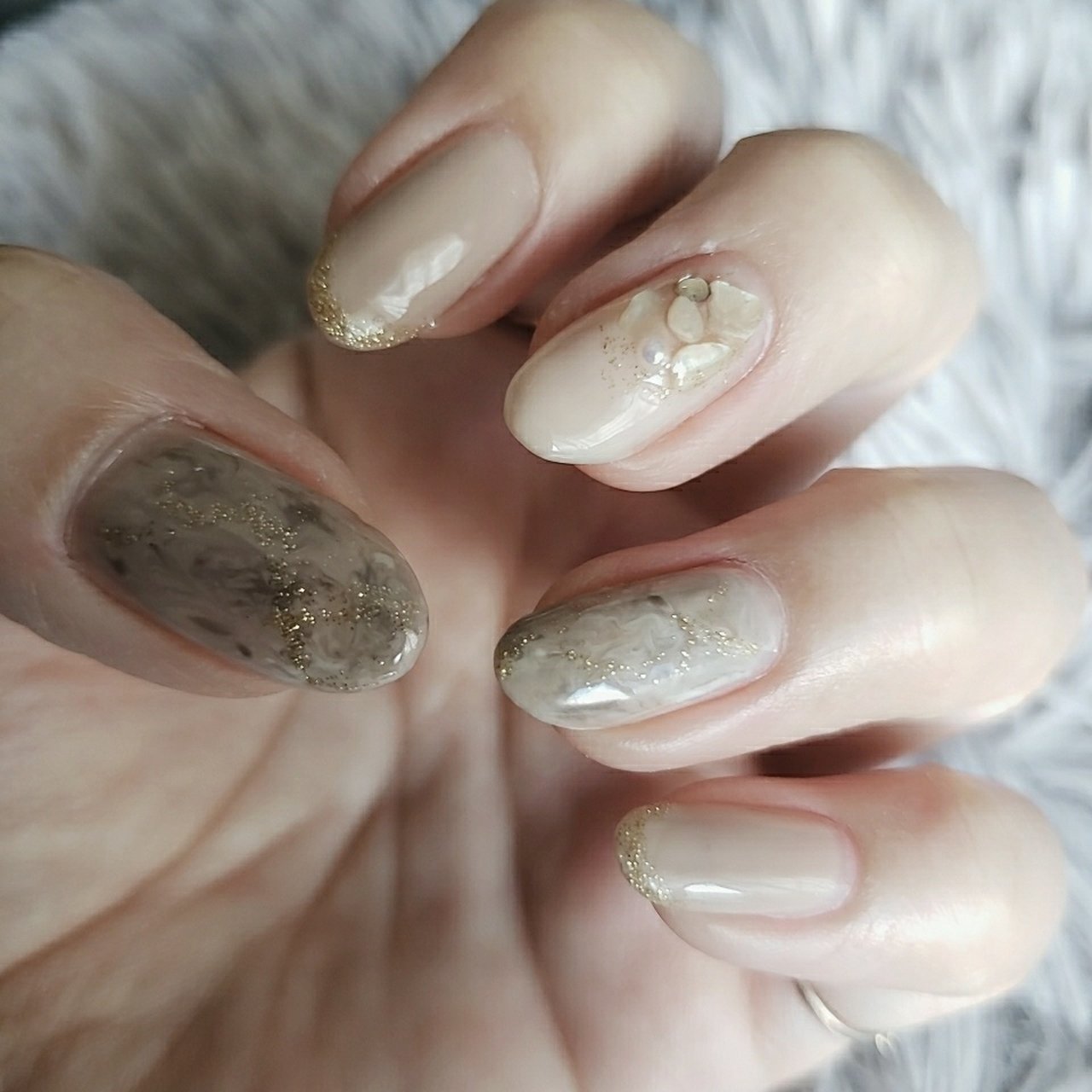 夏 秋 ベージュ グレージュ スモーキー Kaa Kaのネイルデザイン No ネイルブック