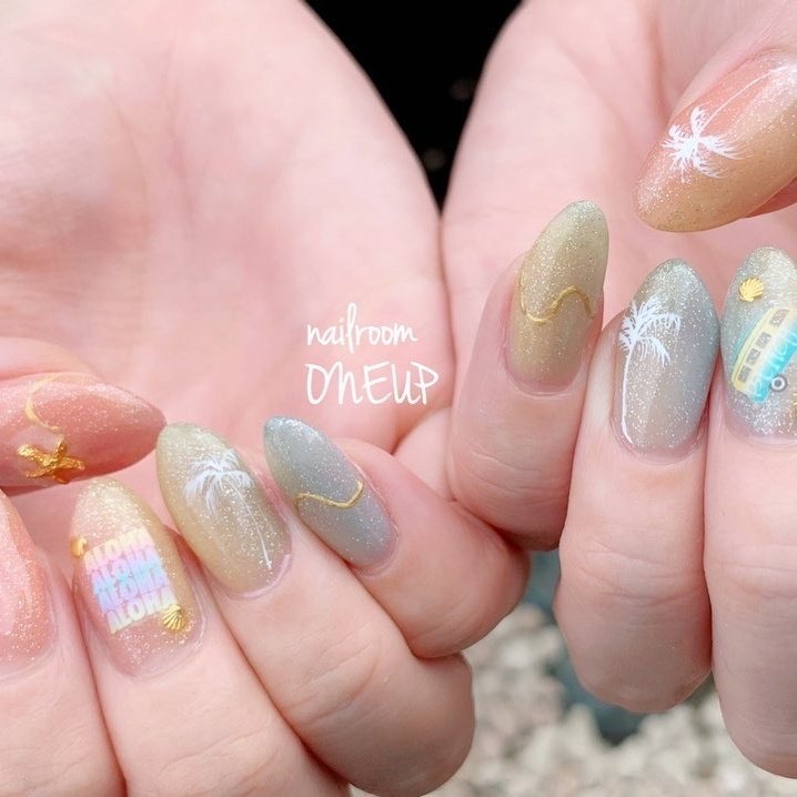 夏 海 リゾート トロピカル スターフィッシュ Nail Room One Upのネイルデザイン No ネイルブック