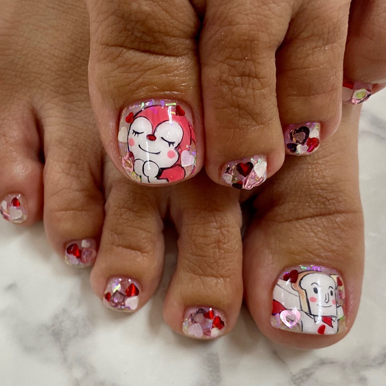 夏 バレンタイン デート 女子会 フット Bravery Rose ブレイブリーローズのネイルデザイン No ネイルブック