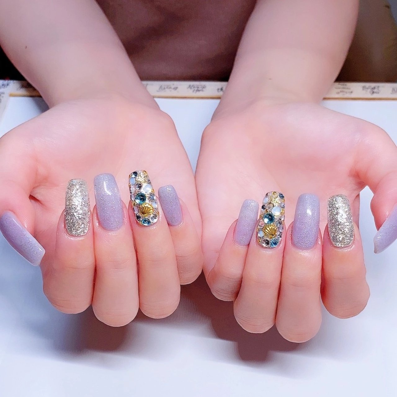 夏 ハンド マリン ミディアム ともみのネイルデザイン No ネイルブック