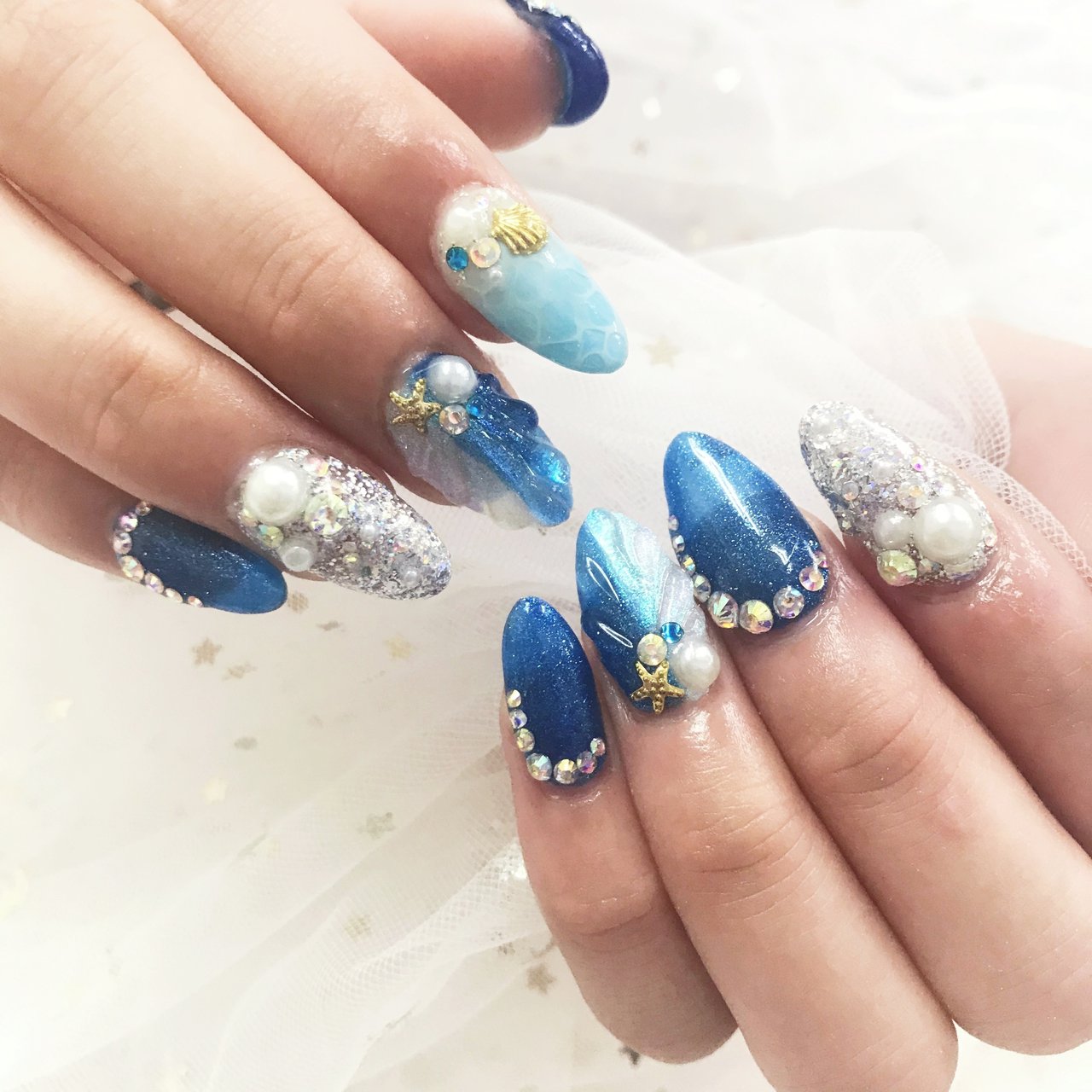 夏 七夕 海 リゾート ハンド メロディービューティーサロンのネイルデザイン No ネイルブック