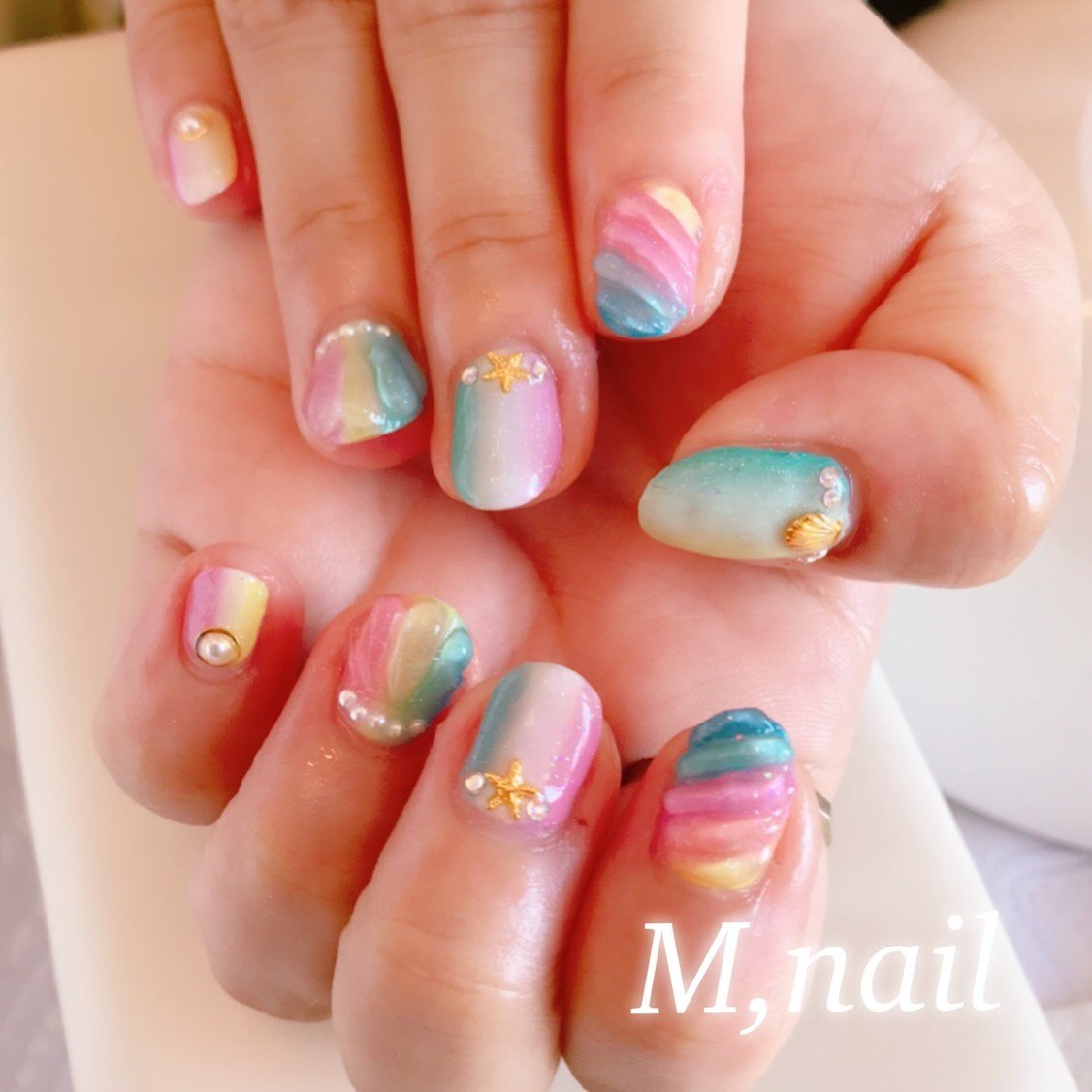 夏 海 リゾート 女子会 ハンド Nail1212nail1212のネイルデザイン No ネイルブック