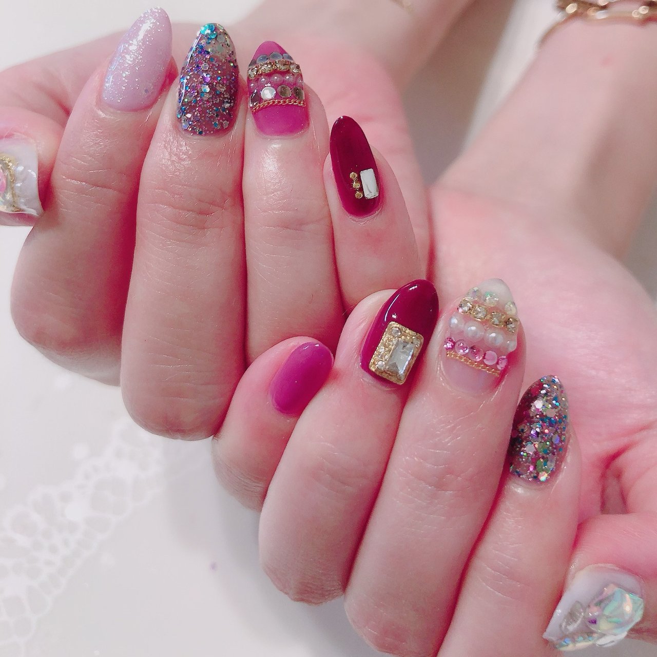 オールシーズン パーティー デート 女子会 ハンド Kupulau Nail Haruのネイルデザイン No ネイルブック