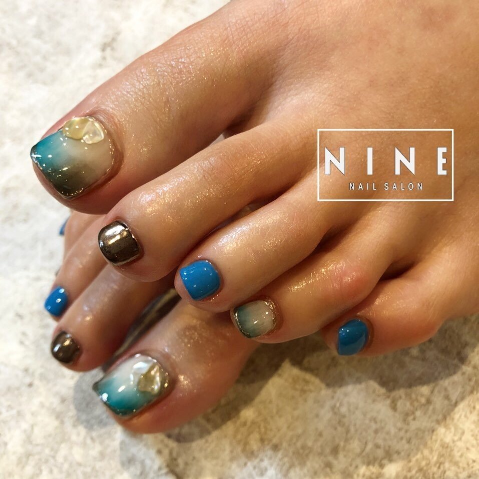 夏 海 リゾート ホワイト ターコイズ Yukie Nailsalon Nineのネイルデザイン No ネイルブック