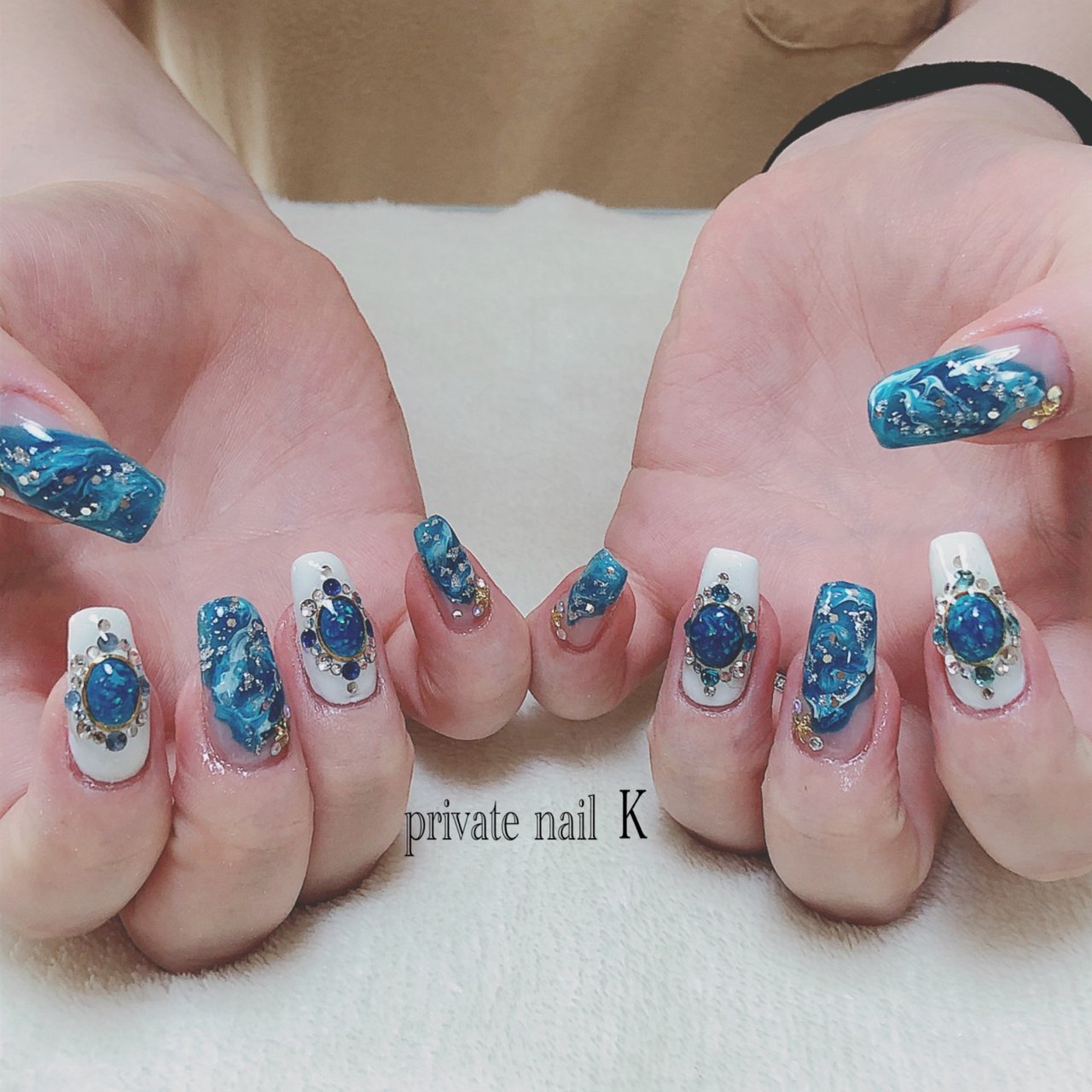 夏 海 リゾート ハンド ラメ Nailkのネイルデザイン No ネイルブック