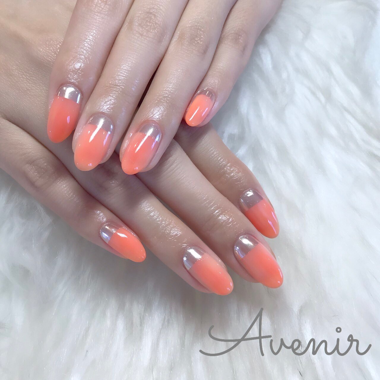 春 夏 ハンド フレンチ ワンカラー Avenir 表参道 アヴィニール Nail Eyelash Salonのネイルデザイン No ネイルブック