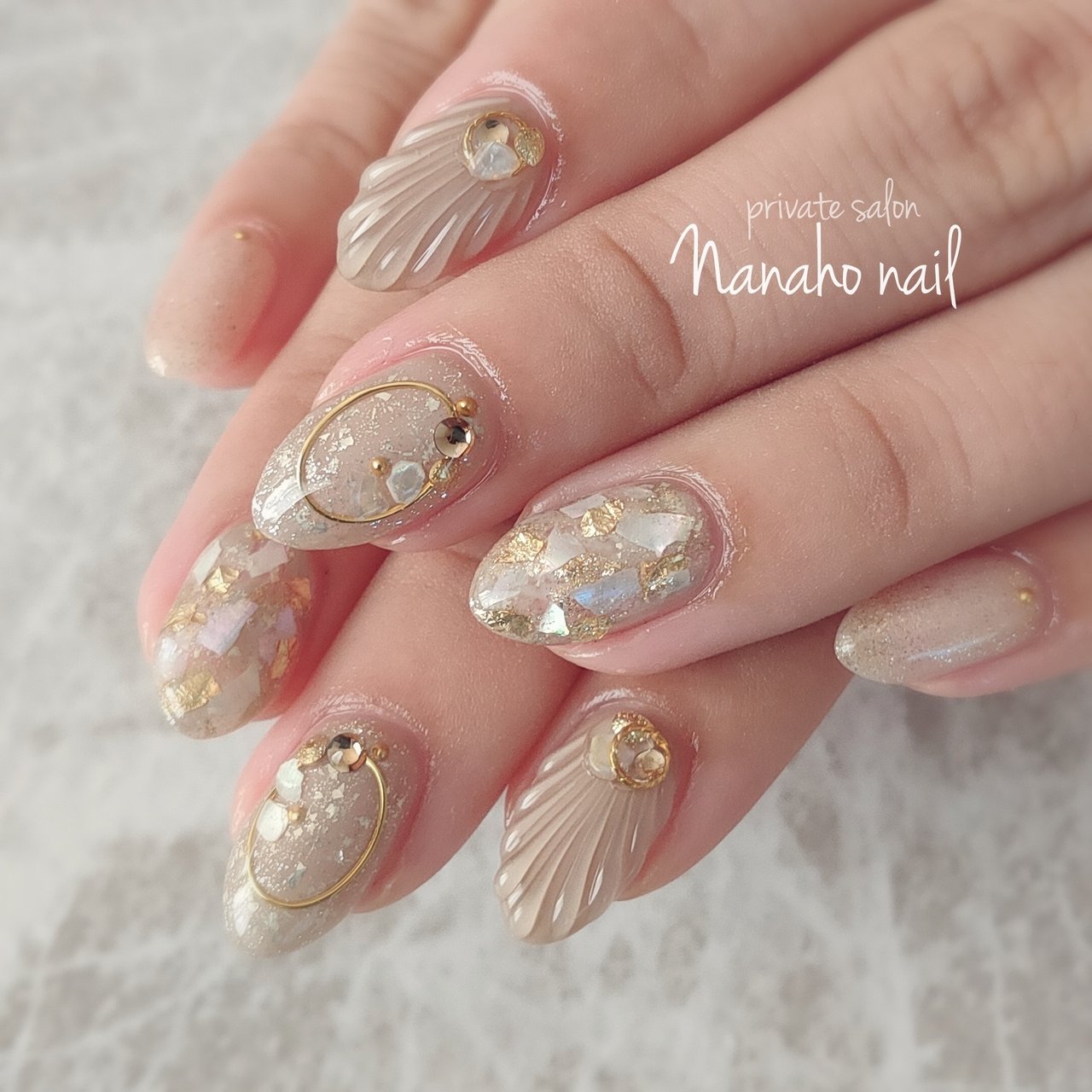 夏 秋 海 リゾート ハンド Nanaho Nail 大阪府八尾市 のネイルデザイン No ネイルブック