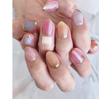 21年 新着順 金縁ネイルのネイルデザイン ネイルブック