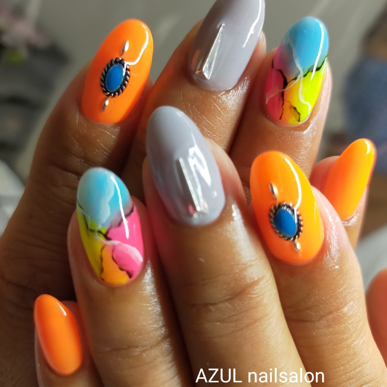 夏 海 リゾート ライブ ハンド Azul Nail 京成小岩のネイルデザイン No ネイルブック