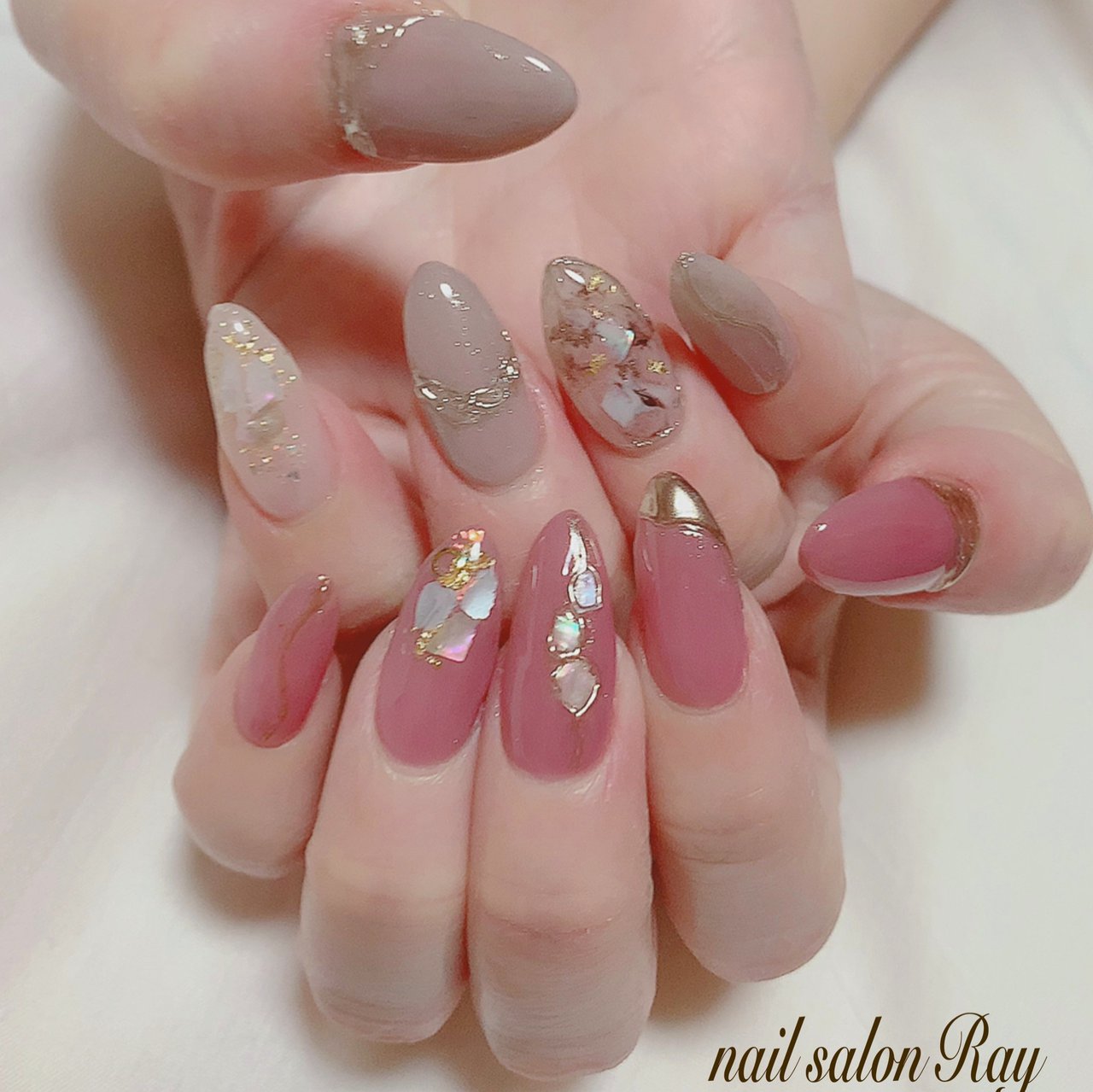 夏 オールシーズン ハンド ワンカラー シェル Nailsalonray のネイルデザイン No ネイルブック