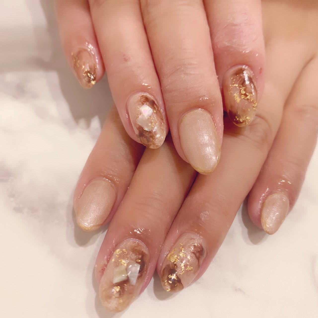 秋 オールシーズン デート 女子会 ハンド Leciel Nail 豊田市ネイルサロン のネイルデザイン No ネイルブック