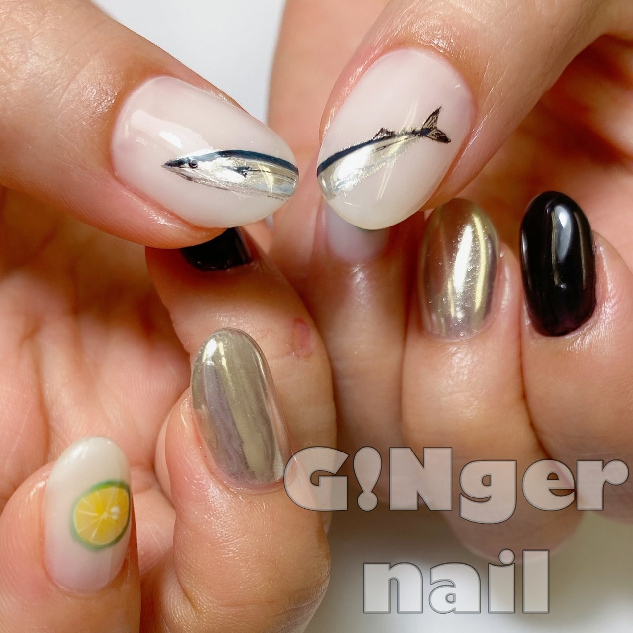 秋 オフィス パーティー 女子会 ハンド Ginger Nail 代々木 ジンジャーネイルのネイルデザイン No ネイルブック