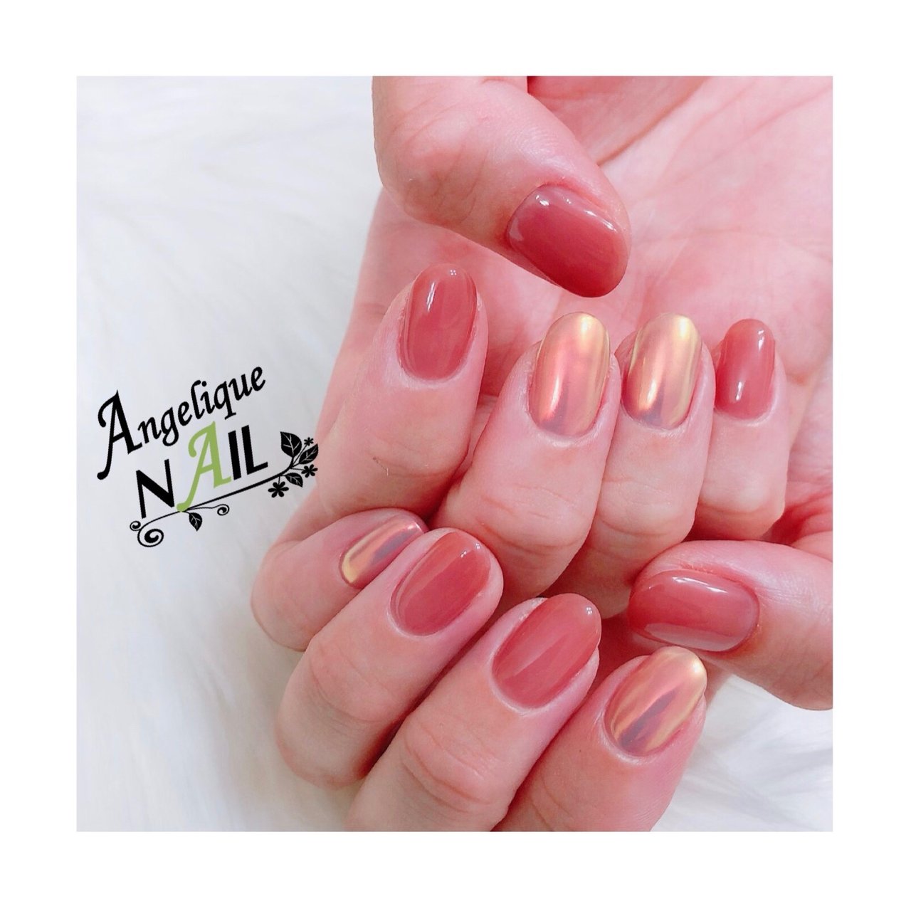 ハンド シンプル ワンカラー オーロラ ミラー Angelique Nailのネイルデザイン No 559 ネイルブック