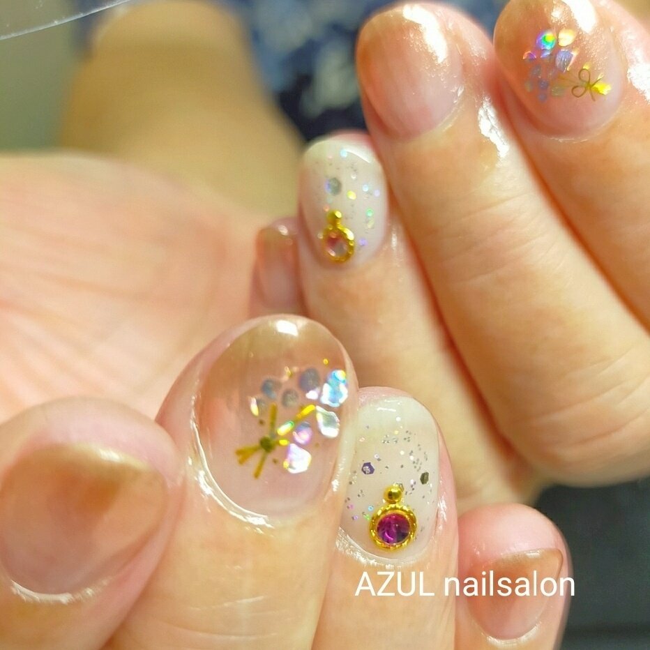 オールシーズン オフィス デート 女子会 ハンド Azul Nail 京成小岩のネイルデザイン No ネイルブック