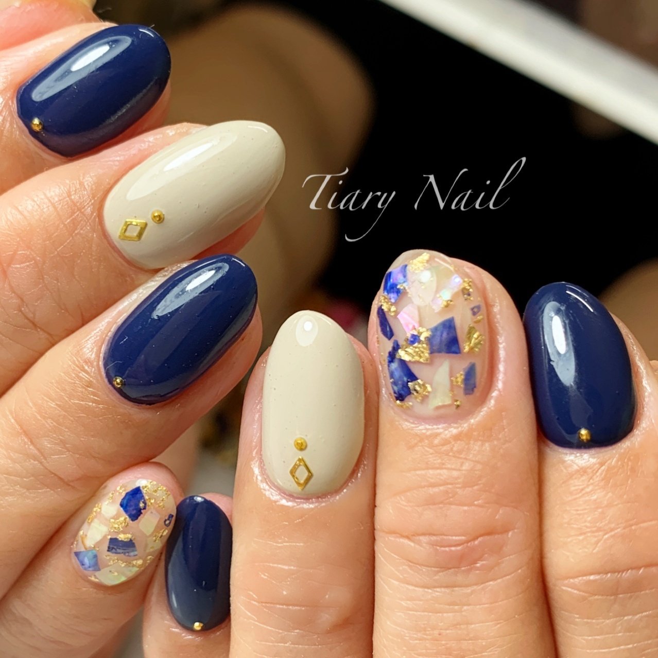 夏 秋 オフィス 女子会 シンプル Tiarynail ティアリーネイルのネイルデザイン No ネイルブック