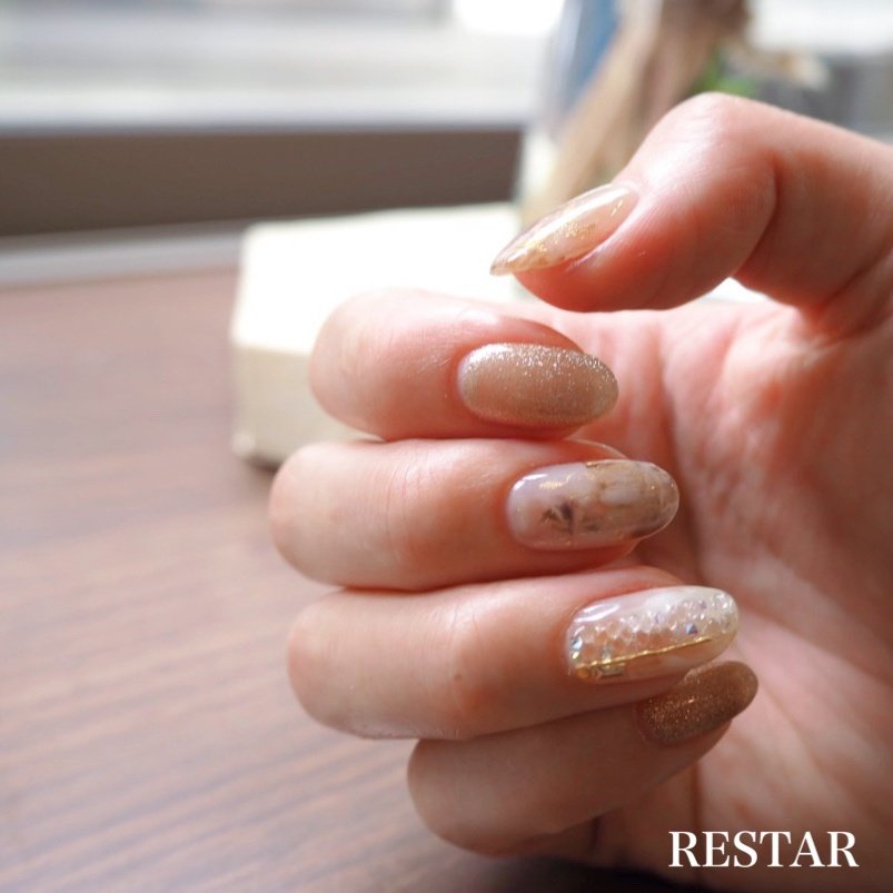 夏 秋 オフィス パーティー ハンド Restar Nail Salon リスターネイルサロン のネイルデザイン No ネイル ブック