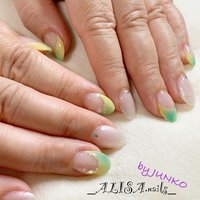 フレンチ イエロー パステルのネイルデザイン ネイルブック