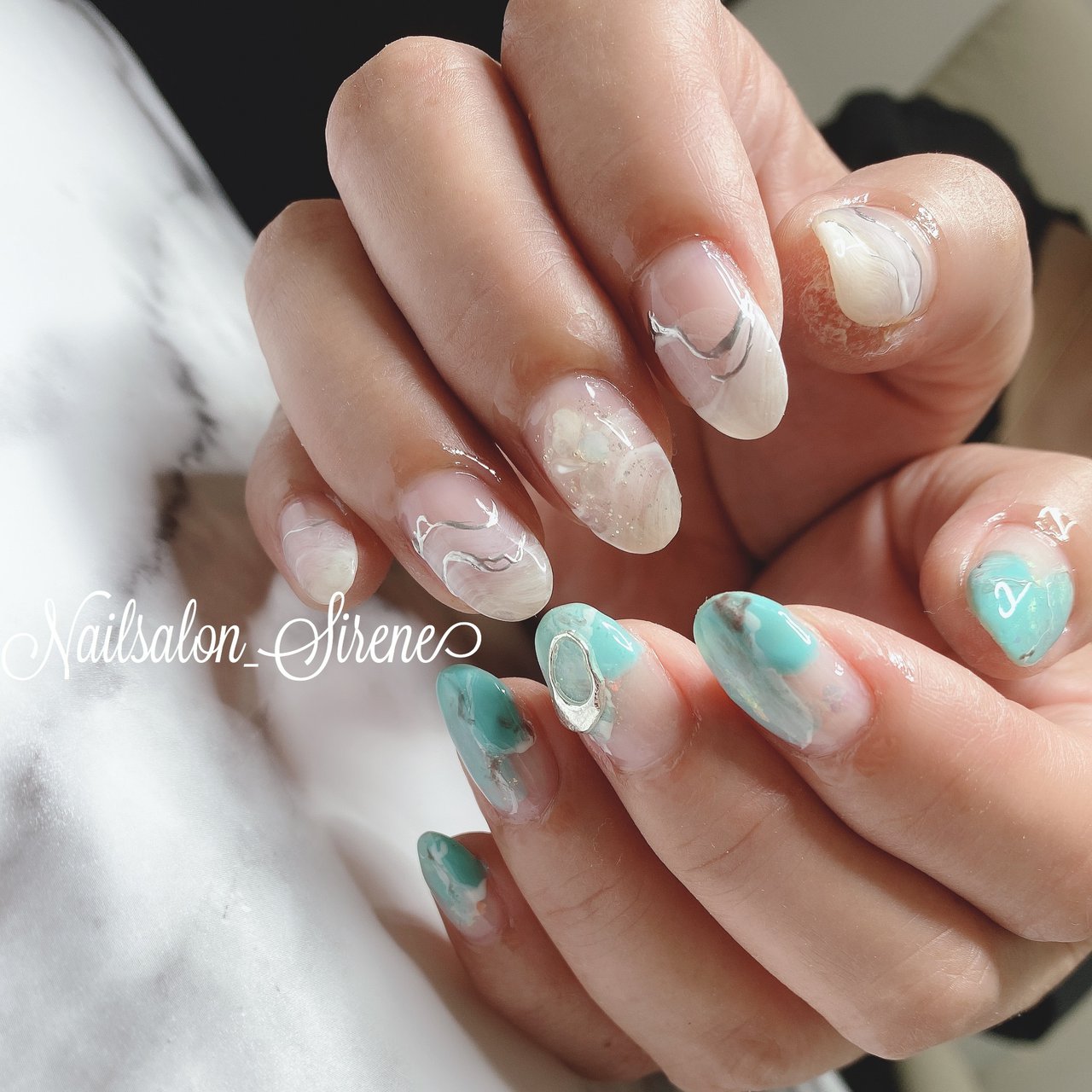 夏 オフィス デート 女子会 ハンド Nailsalon Sireneのネイルデザイン No ネイルブック