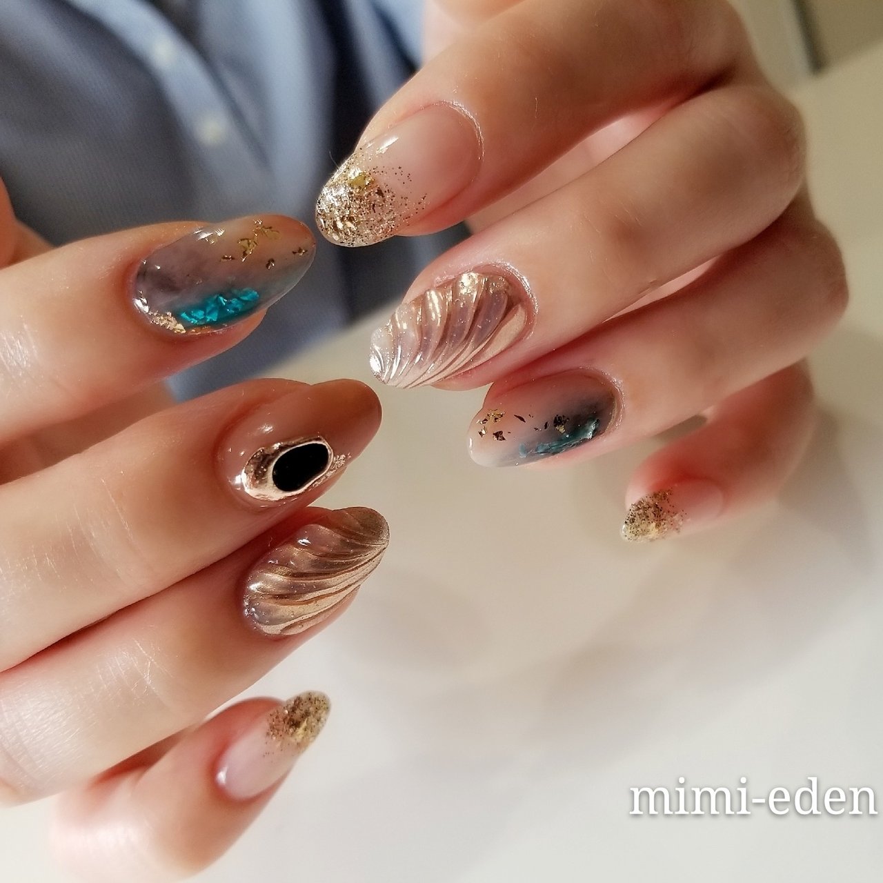 秋 旅行 リゾート ライブ ハンド Nail Mimiedenのネイルデザイン No ネイルブック