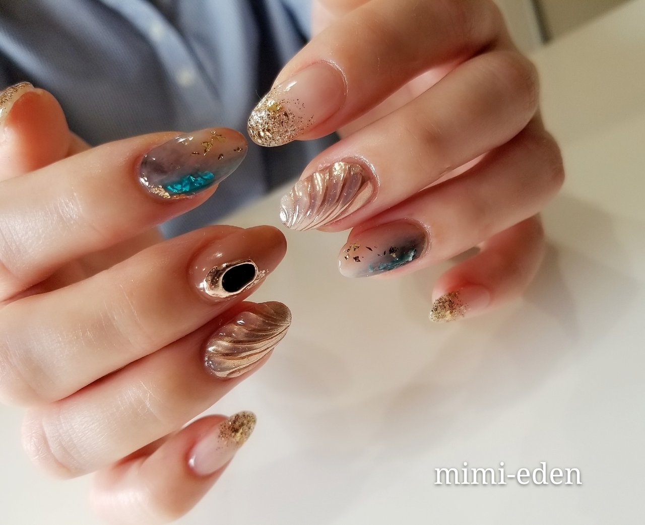 秋 旅行 リゾート ライブ ハンド Nail Mimiedenのネイルデザイン No ネイルブック