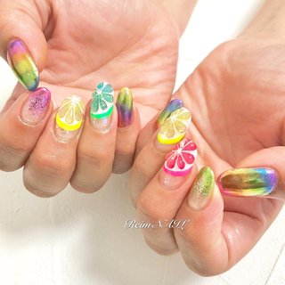 2024年】新着順｜#ミラーレインボーネイルのネイルデザイン｜ネイルブック 