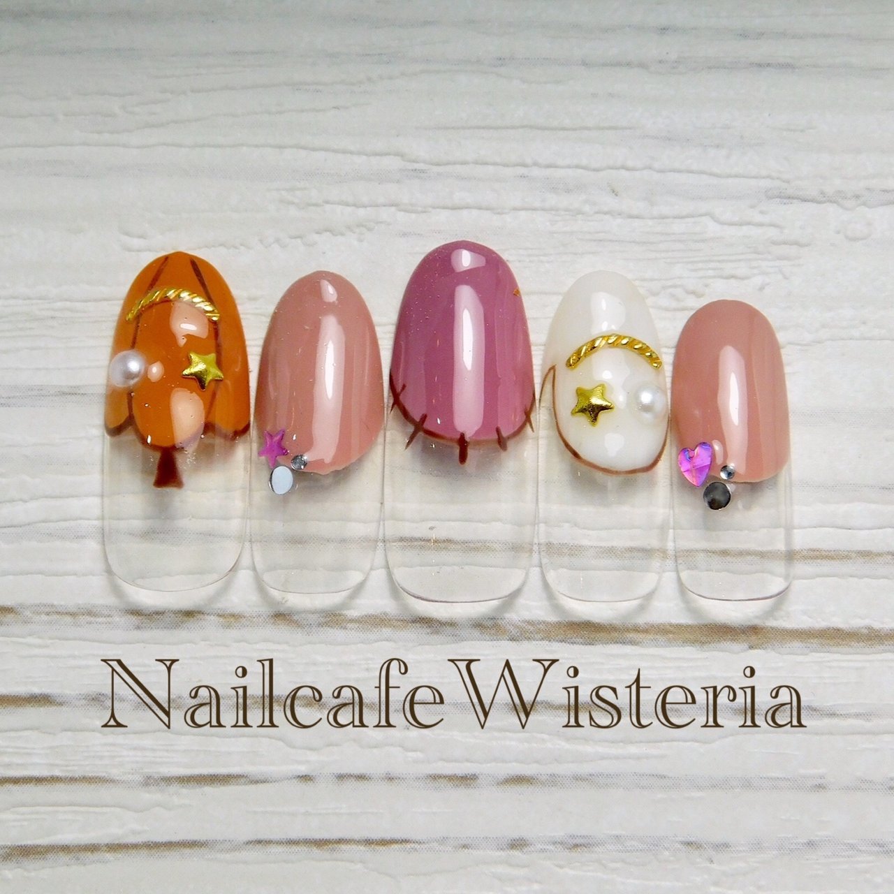 秋 ハロウィン ピンク オレンジ Nailcafewisteriaのネイルデザイン No ネイルブック