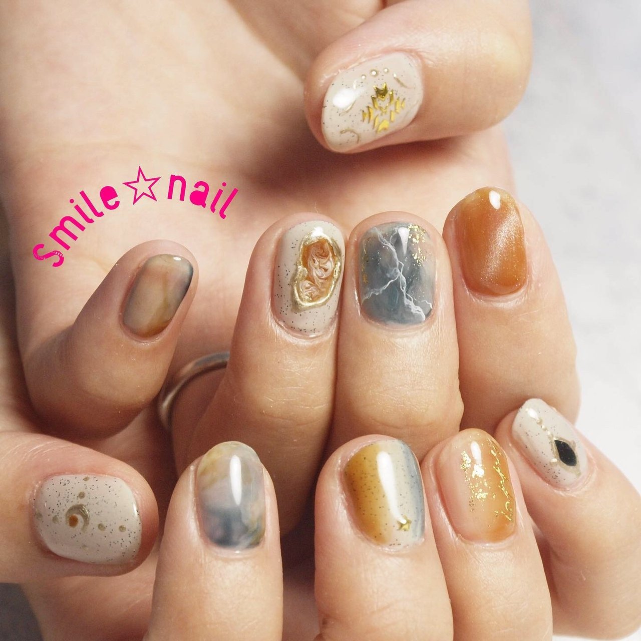 夏 秋 デート 女子会 ハンド Smile Nailのネイルデザイン No ネイルブック