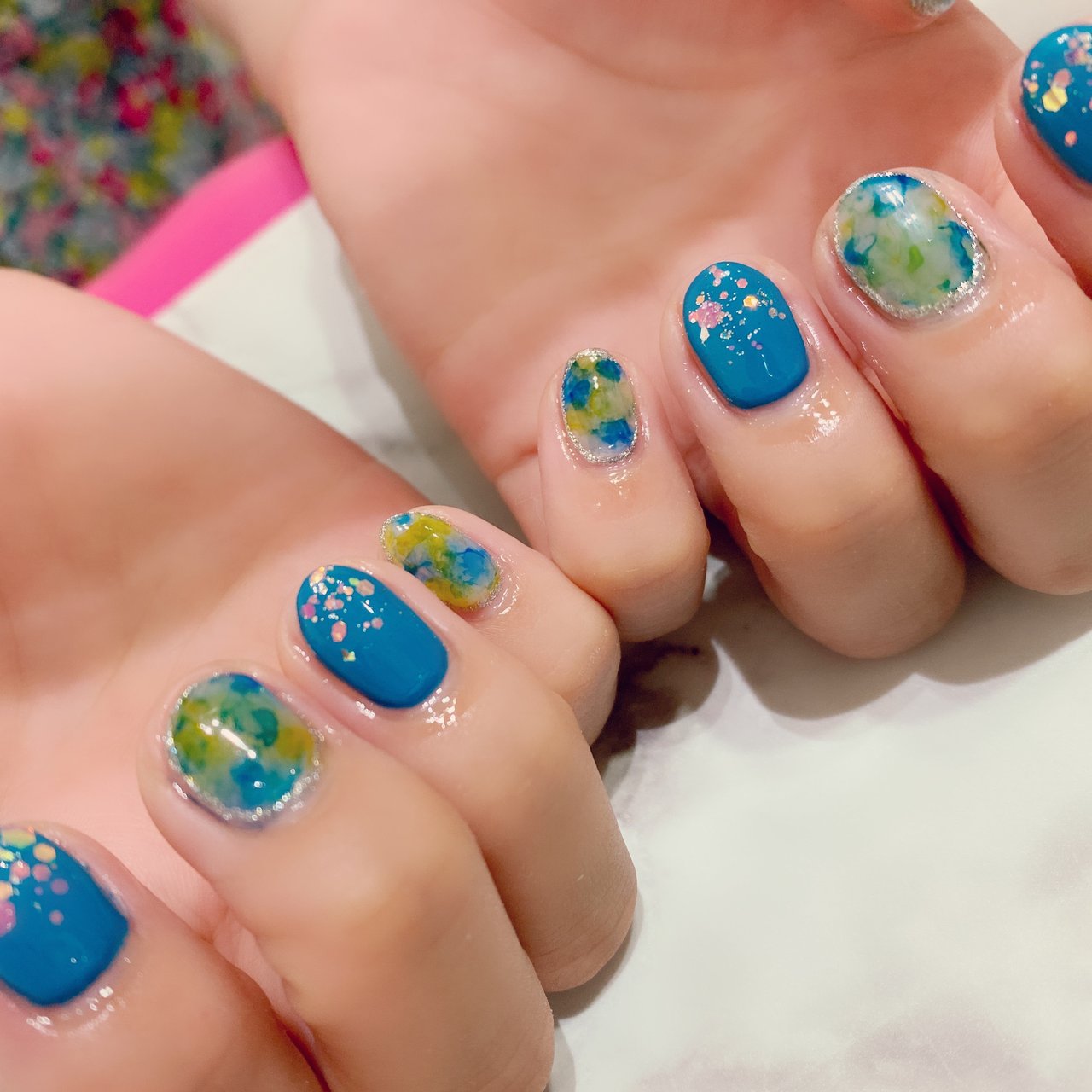 夏 秋 オールシーズン 海 ハンド Leciel Nail 豊田市ネイルサロン のネイルデザイン No ネイルブック