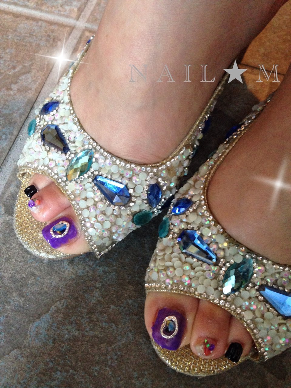 フット パープル ブラウン ブラック ペディキュア Nail Mのネイルデザイン No ネイルブック