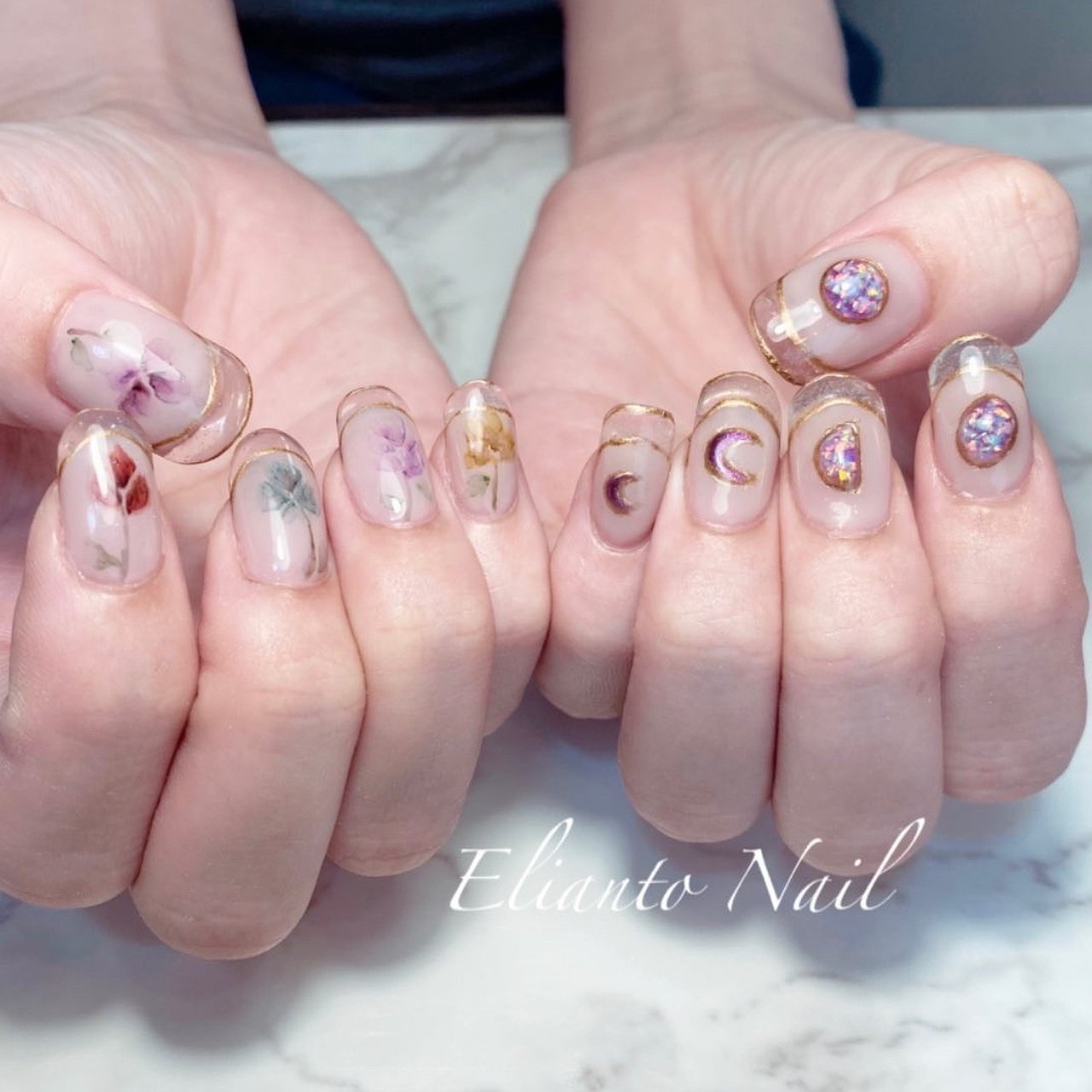 夏/秋/リゾート/オフィス/ハンド - 浜松市 ELIANTO NAIL 新村恵理香のネイルデザイン[No.5598074]｜ネイルブック