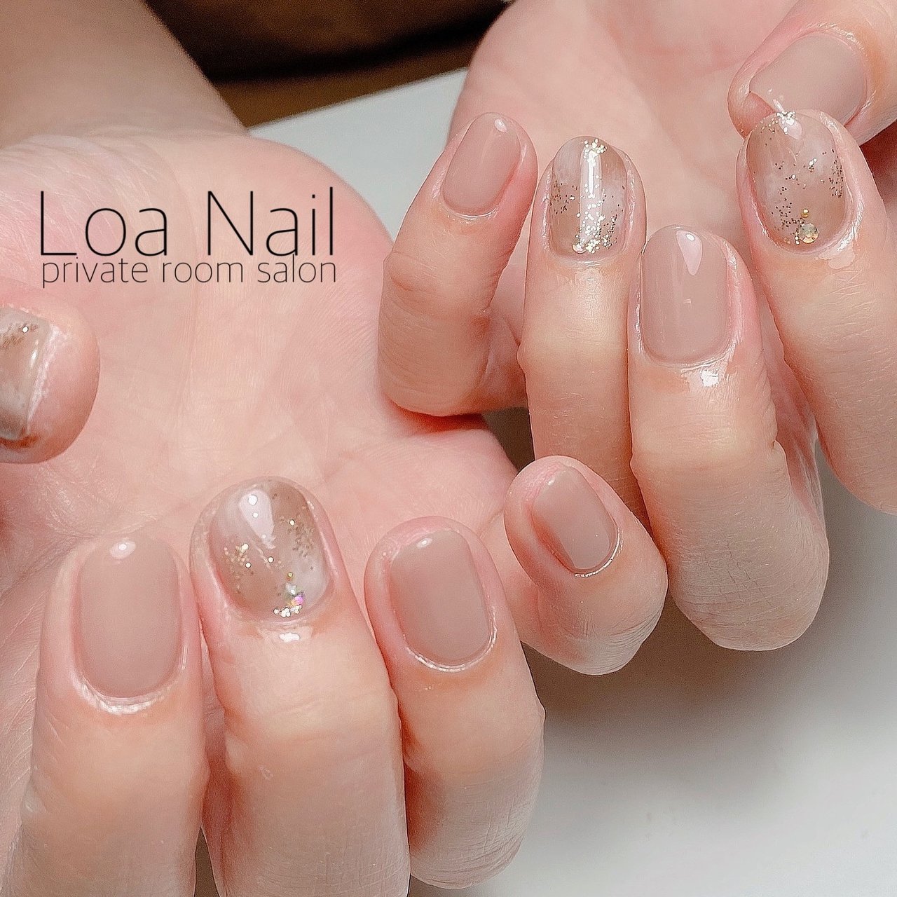 夏 秋 ラメ ワンカラー タイダイ Loa Nailのネイルデザイン No ネイルブック