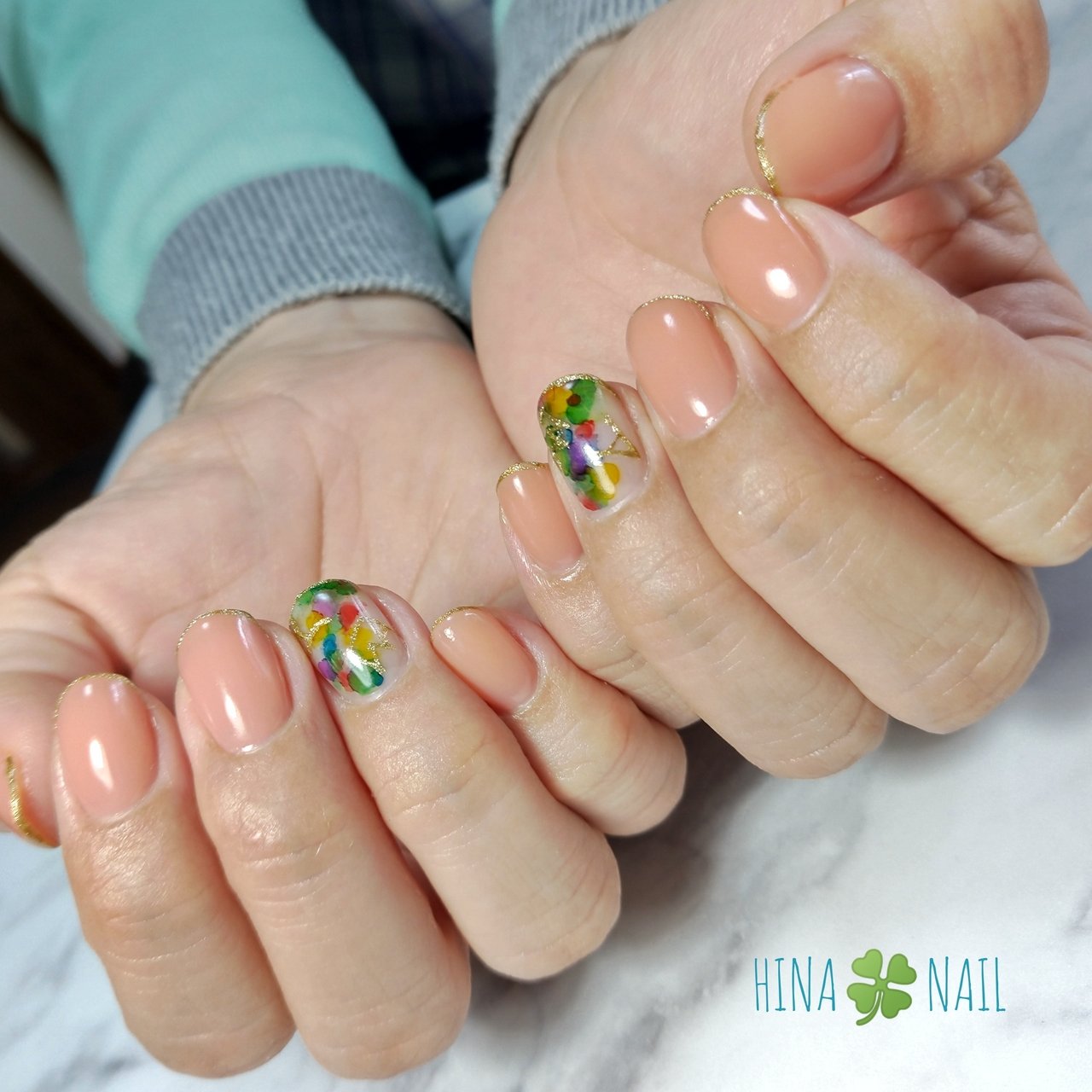 夏 秋 オールシーズン ハンド ミディアム Hina Nail Sugaのネイルデザイン No ネイルブック