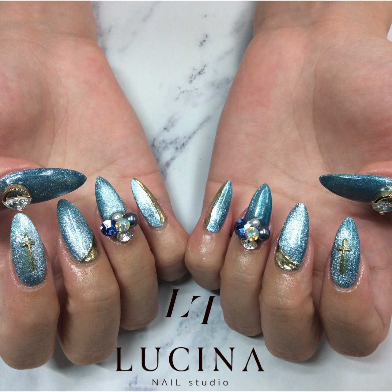 夏 海 ブライダル パーティー ハンド Nailstudio Lucinaのネイルデザイン No ネイルブック