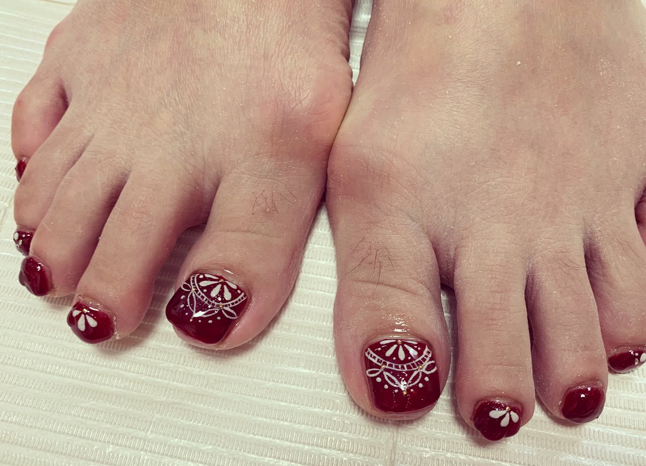 夏 秋 フット シンプル ネイティブ Eriiiinailのネイルデザイン No ネイルブック