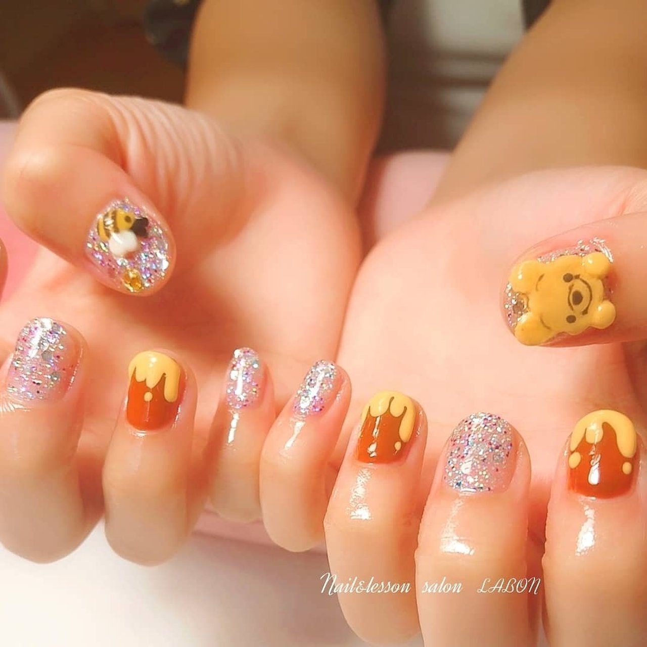 オールシーズン ハンド キャラクター ショート イエロー Labonのネイルデザイン No ネイルブック