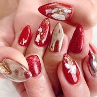 2025年】新着順｜ミラーネイル(ミラー)/#赤ワンカラーのネイルデザイン