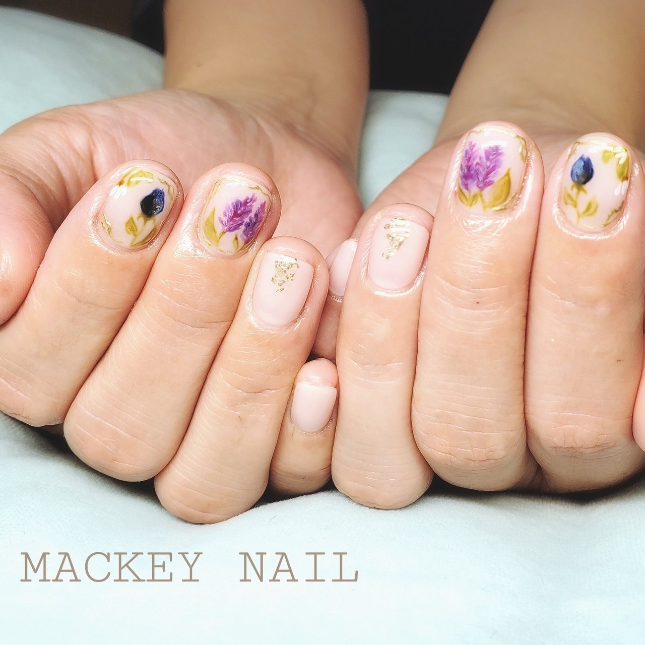 夏 秋 女子会 ハンド フラワー Mackey Nailのネイルデザイン No ネイルブック