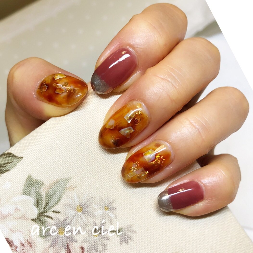 秋 旅行 スポーツ オフィス ハンド Nail Arcencielのネイルデザイン No ネイルブック