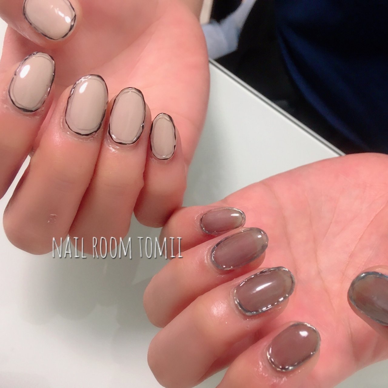 囲みネイルが気になる 今年の秋は囲みべっ甲の気分 Eyelash Nail Alpha アイラッシュアンドネイルアルファドット