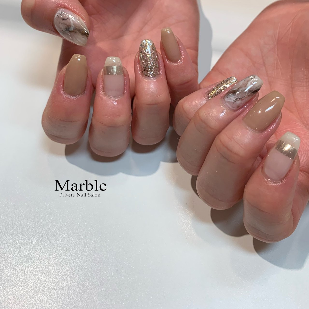 秋 オールシーズン パーティー デート ハンド Nail Salon Marbleのネイルデザイン No ネイルブック