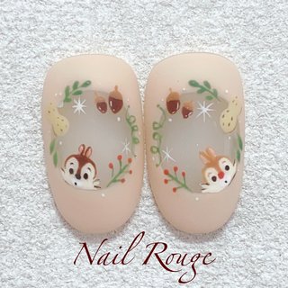 人気順 ベージュ ヌーディー ディズニーネイルのネイルデザイン ネイルブック