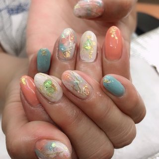 三色のネイルデザイン ネイルブック