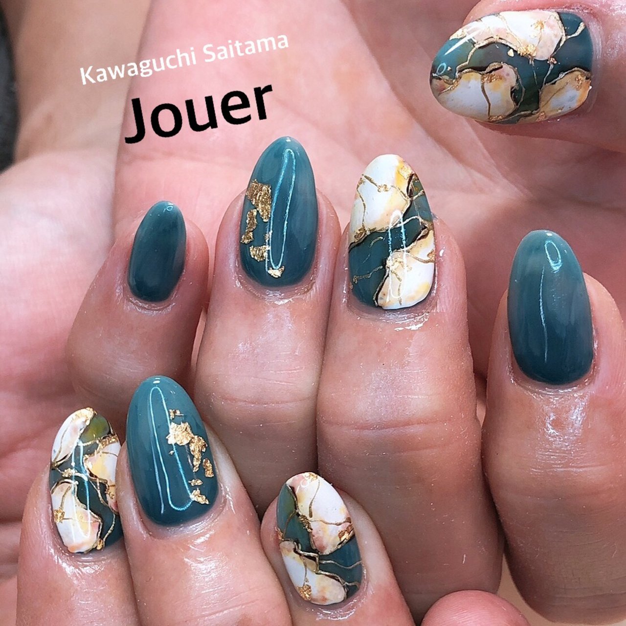 グラデーション シェル ニュアンス べっ甲 ターコイズ Nail Jouer ジュエ のネイルデザイン No ネイルブック