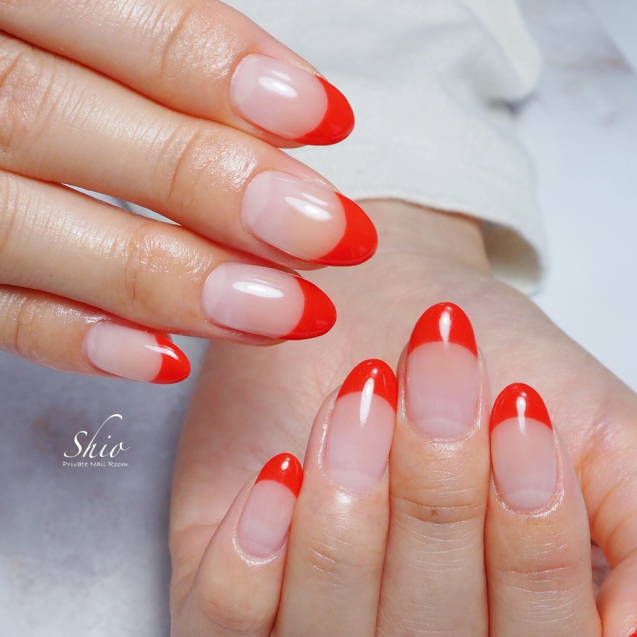 夏 オフィス 女子会 ハンド フレンチ Akariのネイルデザイン No ネイルブック