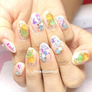 人気順 透明石ネイルのネイルデザイン ネイルブック