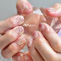 フレンチ ピンク 派手のネイルデザイン ネイルブック